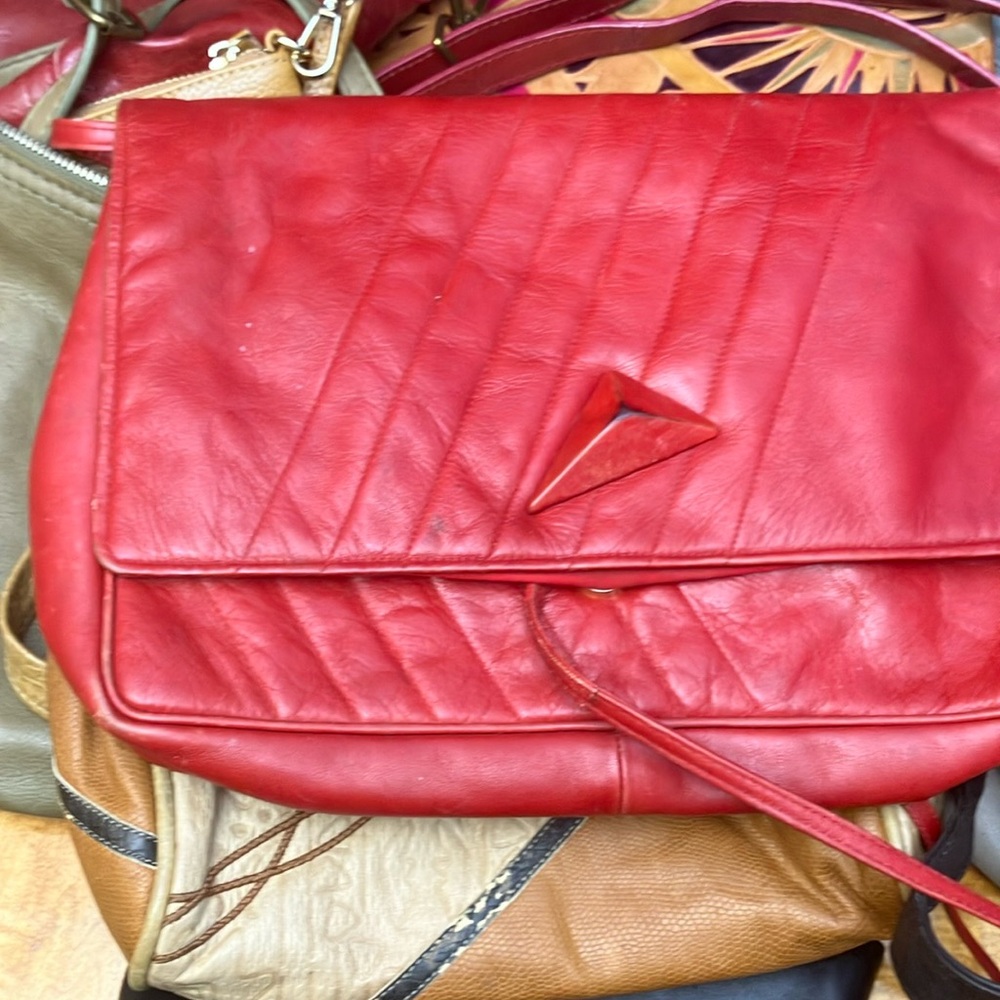 Vintage Red Leather Purses
